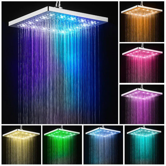 LED Shower Head Digital Temperature Control 3 Spraying Colors Shower Sprayer Water Saving Shower Filter with LED Light Shower