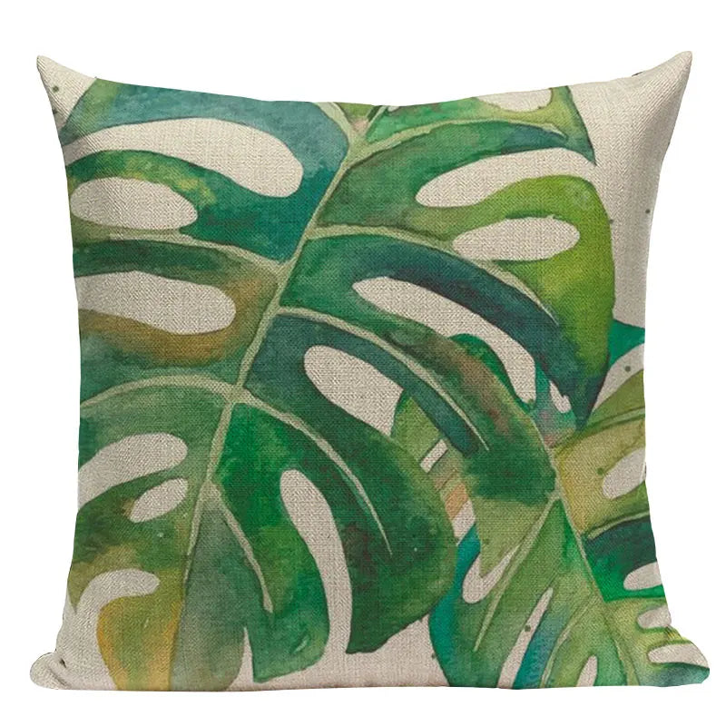 Tropical Leaves Cushion Covers Rainforest Style Plant Pillowcases On The Pillows Decorative Custom Sofa Cushion Cover For Room