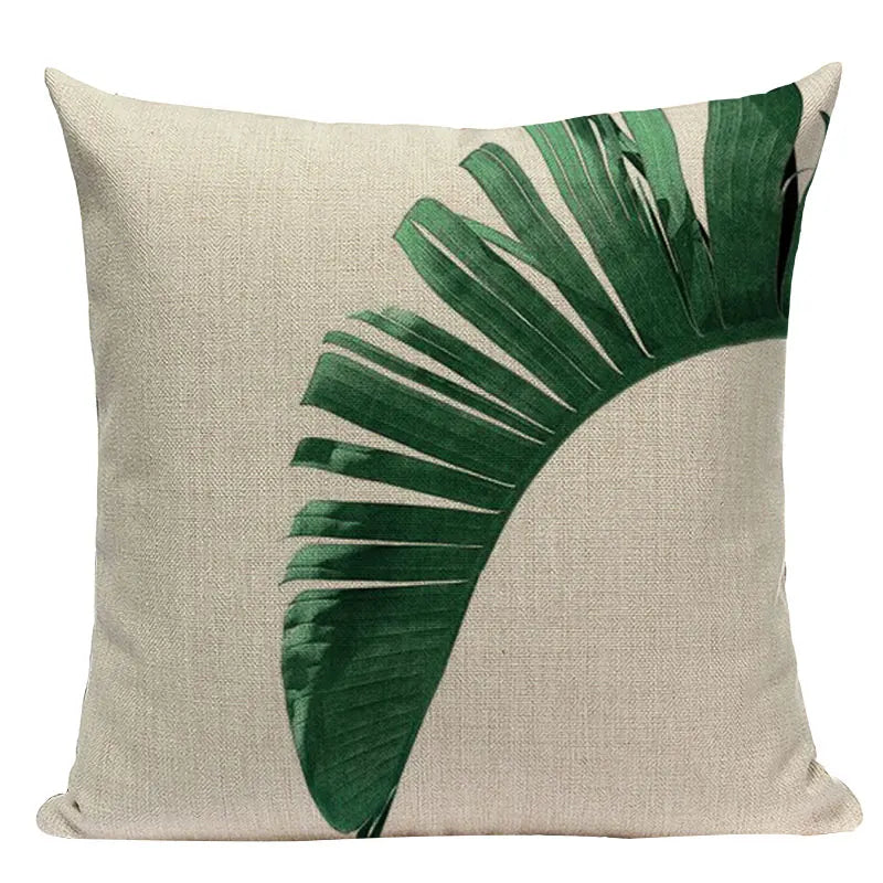 Tropical Leaves Cushion Covers Rainforest Style Plant Pillowcases On The Pillows Decorative Custom Sofa Cushion Cover For Room