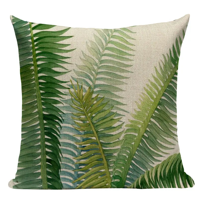 Tropical Leaves Cushion Covers Rainforest Style Plant Pillowcases On The Pillows Decorative Custom Sofa Cushion Cover For Room
