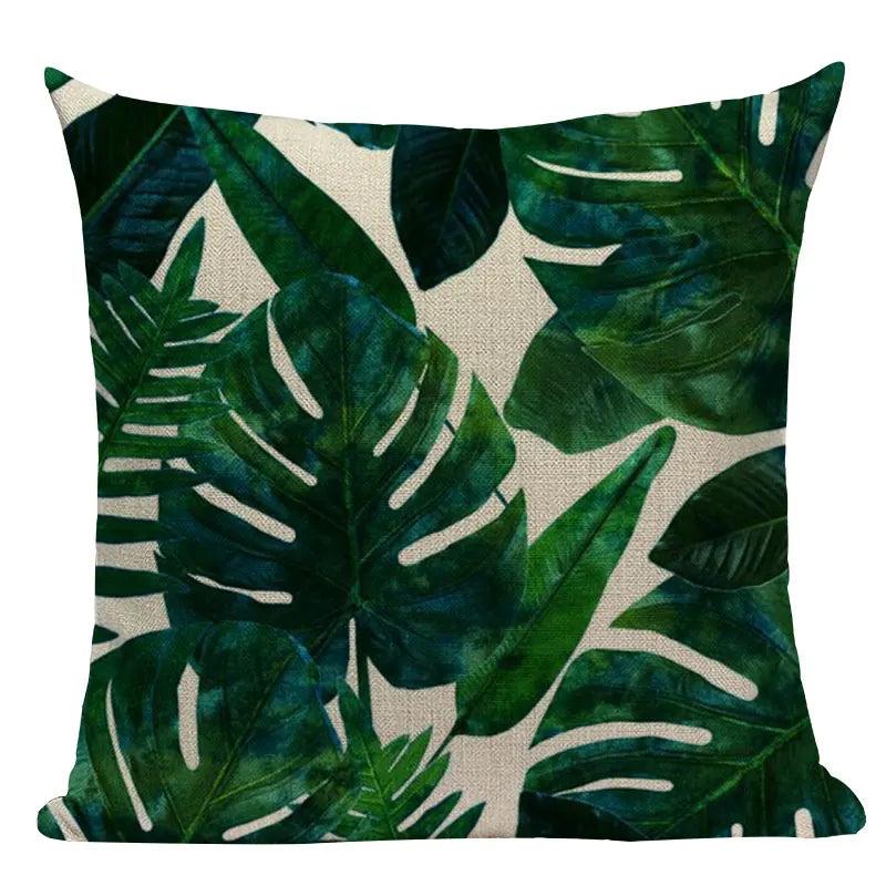 Tropical Leaves Cushion Covers Rainforest Style Plant Pillowcases On The Pillows Decorative Custom Sofa Cushion Cover For Room