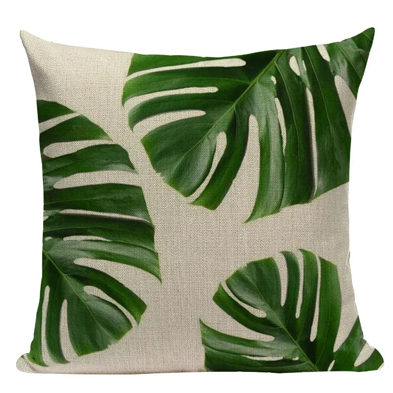 Tropical Leaves Cushion Covers Rainforest Style Plant Pillowcases On The Pillows Decorative Custom Sofa Cushion Cover For Room
