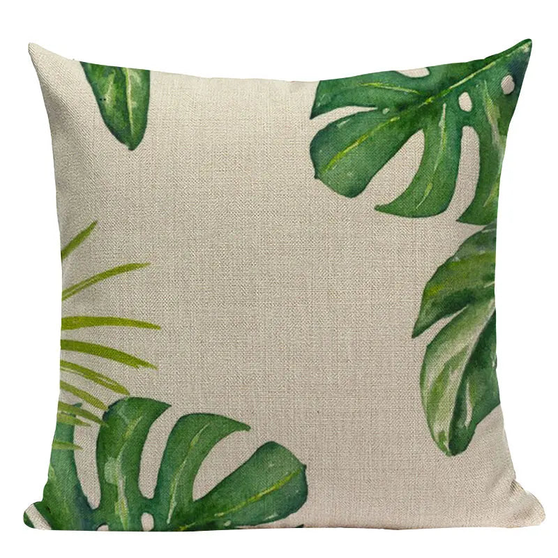 Tropical Leaves Cushion Covers Rainforest Style Plant Pillowcases On The Pillows Decorative Custom Sofa Cushion Cover For Room