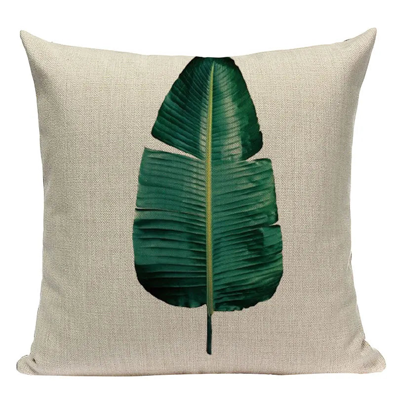 Tropical Leaves Cushion Covers Rainforest Style Plant Pillowcases On The Pillows Decorative Custom Sofa Cushion Cover For Room