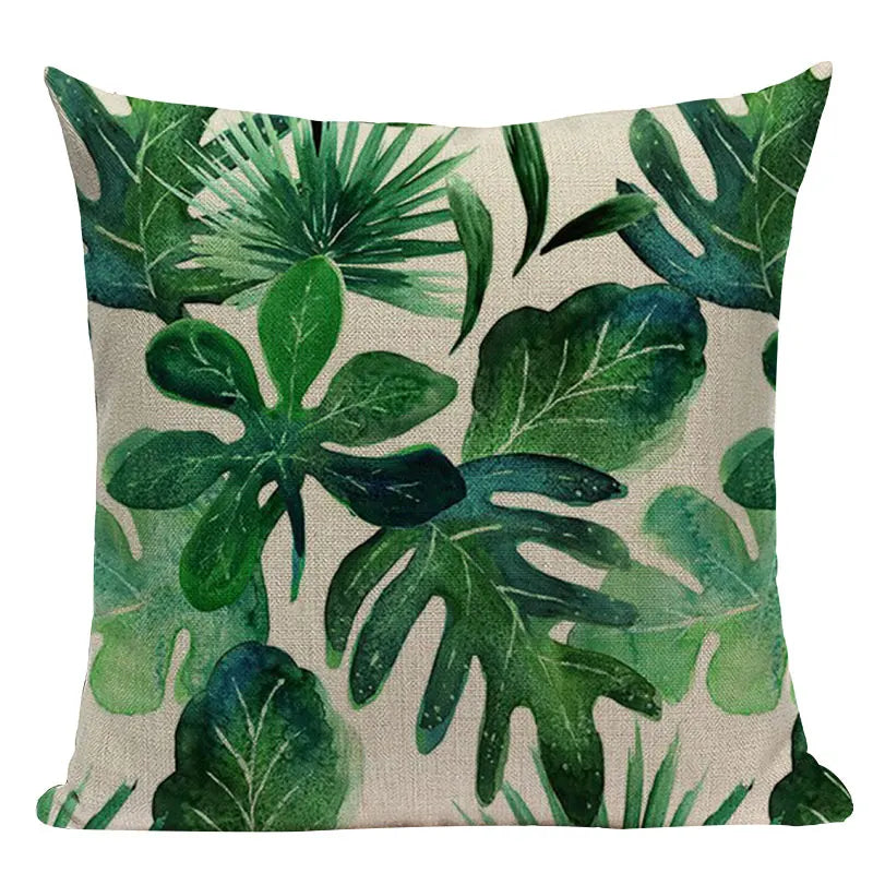 Tropical Leaves Cushion Covers Rainforest Style Plant Pillowcases On The Pillows Decorative Custom Sofa Cushion Cover For Room