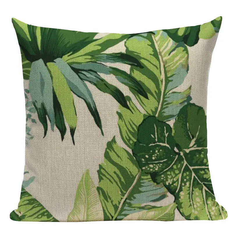 Tropical Leaves Cushion Covers Rainforest Style Plant Pillowcases On The Pillows Decorative Custom Sofa Cushion Cover For Room