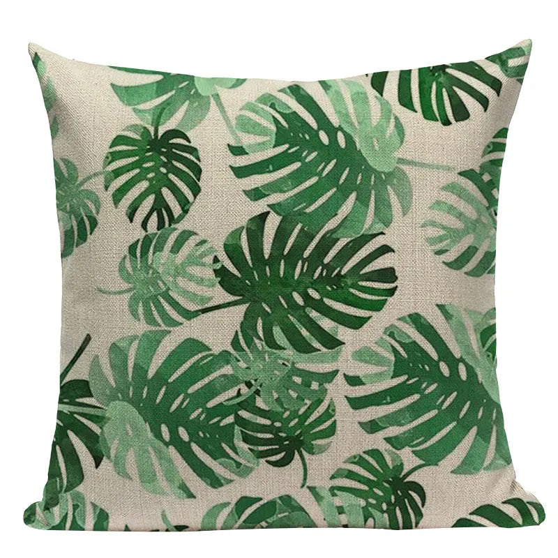 Tropical Leaves Cushion Covers Rainforest Style Plant Pillowcases On The Pillows Decorative Custom Sofa Cushion Cover For Room