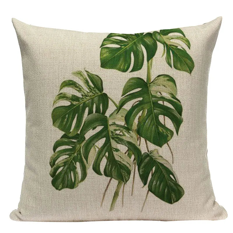 Tropical Leaves Cushion Covers Rainforest Style Plant Pillowcases On The Pillows Decorative Custom Sofa Cushion Cover For Room