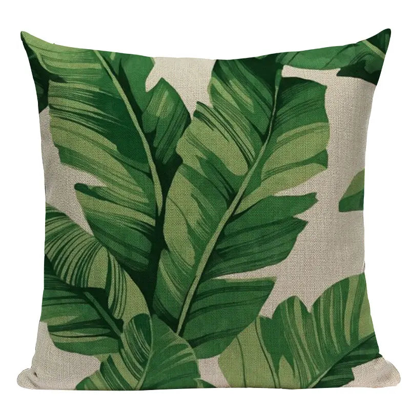 Tropical Leaves Cushion Covers Rainforest Style Plant Pillowcases On The Pillows Decorative Custom Sofa Cushion Cover For Room