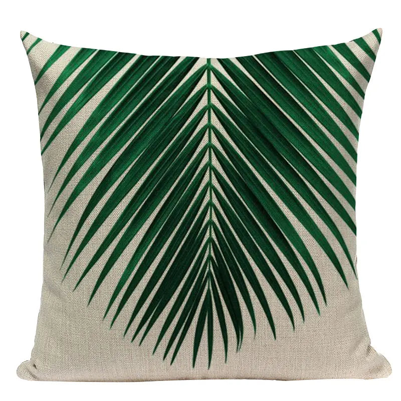 Tropical Leaves Cushion Covers Rainforest Style Plant Pillowcases On The Pillows Decorative Custom Sofa Cushion Cover For Room