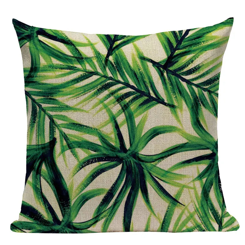 Tropical Leaves Cushion Covers Rainforest Style Plant Pillowcases On The Pillows Decorative Custom Sofa Cushion Cover For Room
