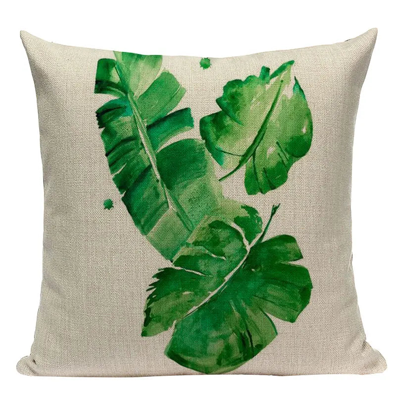 Tropical Leaves Cushion Covers Rainforest Style Plant Pillowcases On The Pillows Decorative Custom Sofa Cushion Cover For Room