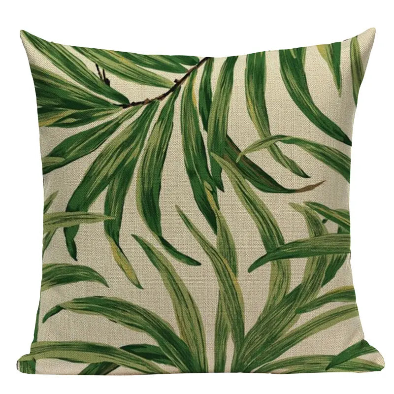 Tropical Leaves Cushion Covers Rainforest Style Plant Pillowcases On The Pillows Decorative Custom Sofa Cushion Cover For Room