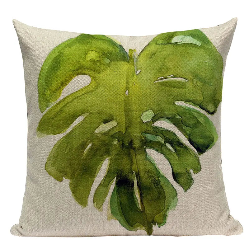Tropical Leaves Cushion Covers Rainforest Style Plant Pillowcases On The Pillows Decorative Custom Sofa Cushion Cover For Room