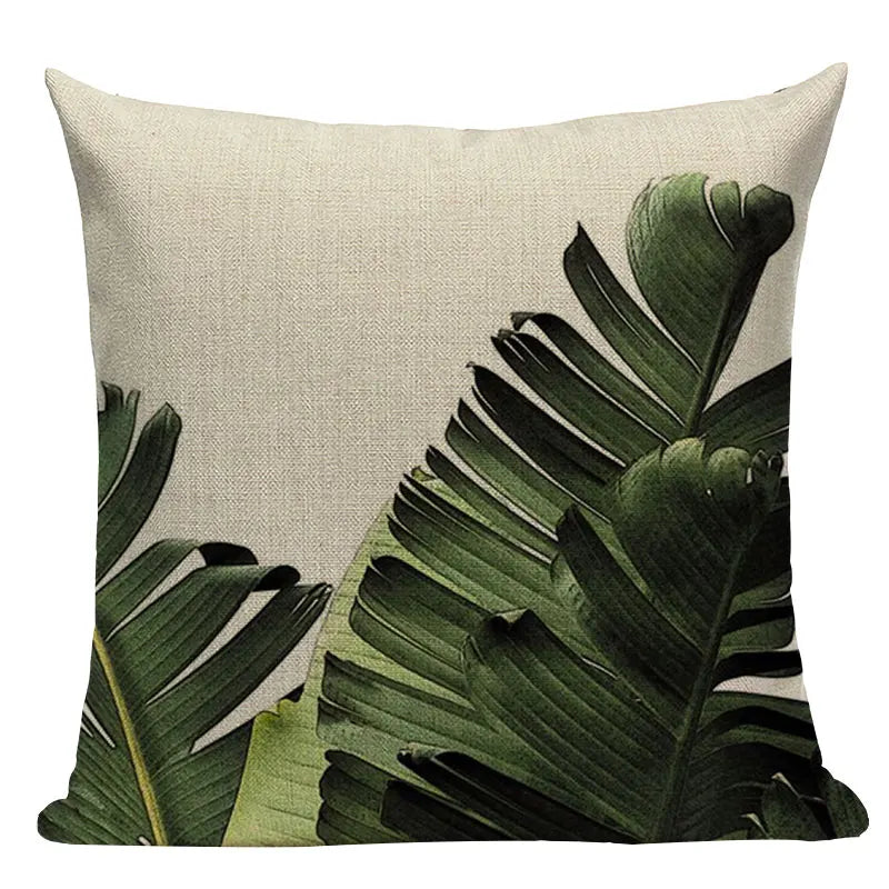 Tropical Leaves Cushion Covers Rainforest Style Plant Pillowcases On The Pillows Decorative Custom Sofa Cushion Cover For Room