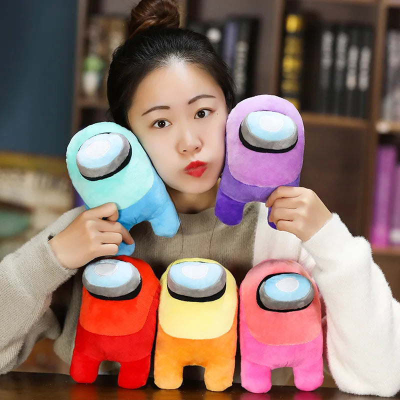Cute Plush Body Pillow Funny Amongs Stuffed Throw Pillow Soft Comfortable Sleeping Back Cushion Home Decoration Sofa Accessories