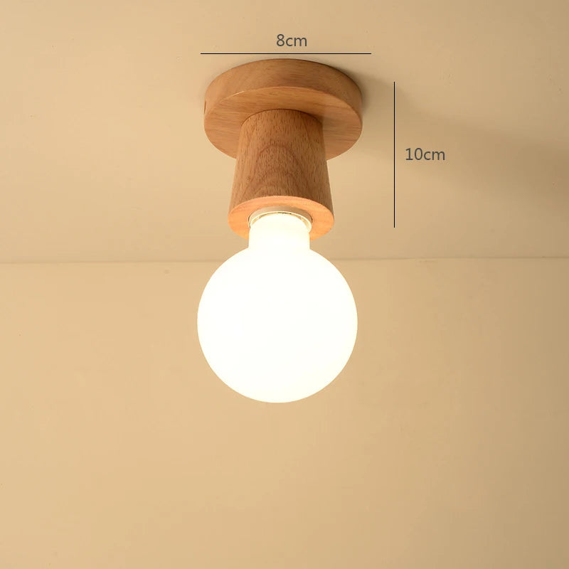 Modern Glass Ceiling Lamp Wooden Milk Glass Ceiling Lamp Metal Frame for Living Room Bedroom Dining Room Kitchen Hallway Foyer