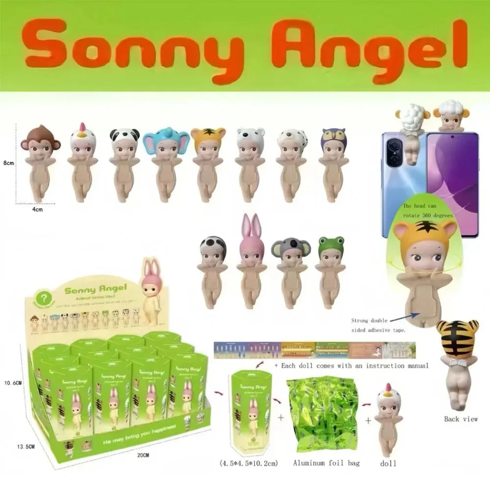 Angel Hippers Animal Blind Box Series Trendy Car Mobile Phone Ornaments Dumplings ChildrenS Surprise Blind Box Toy Accessories