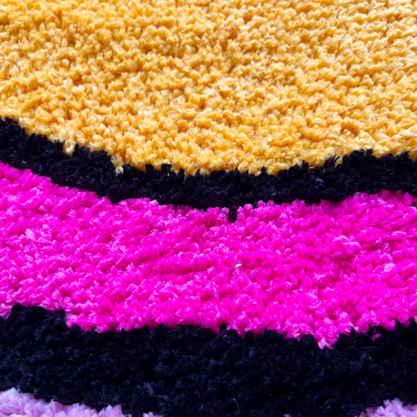 LAKEA Cherry Bomb Rug Pink Handmade Tufted Carpet Room Decor Kawaii Rug Small Rugs for Bedroom Cartoon Circle Punch Needle Rug