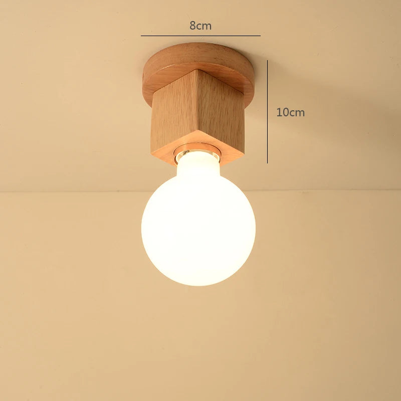 Modern Glass Ceiling Lamp Wooden Milk Glass Ceiling Lamp Metal Frame for Living Room Bedroom Dining Room Kitchen Hallway Foyer