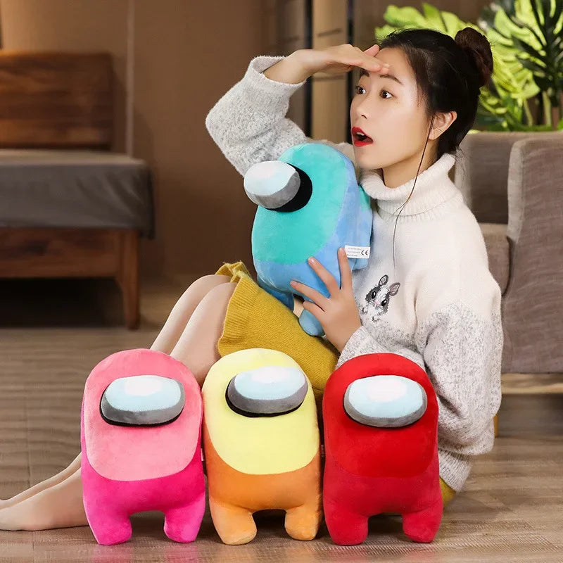 Cute Plush Body Pillow Funny Amongs Stuffed Throw Pillow Soft Comfortable Sleeping Back Cushion Home Decoration Sofa Accessories
