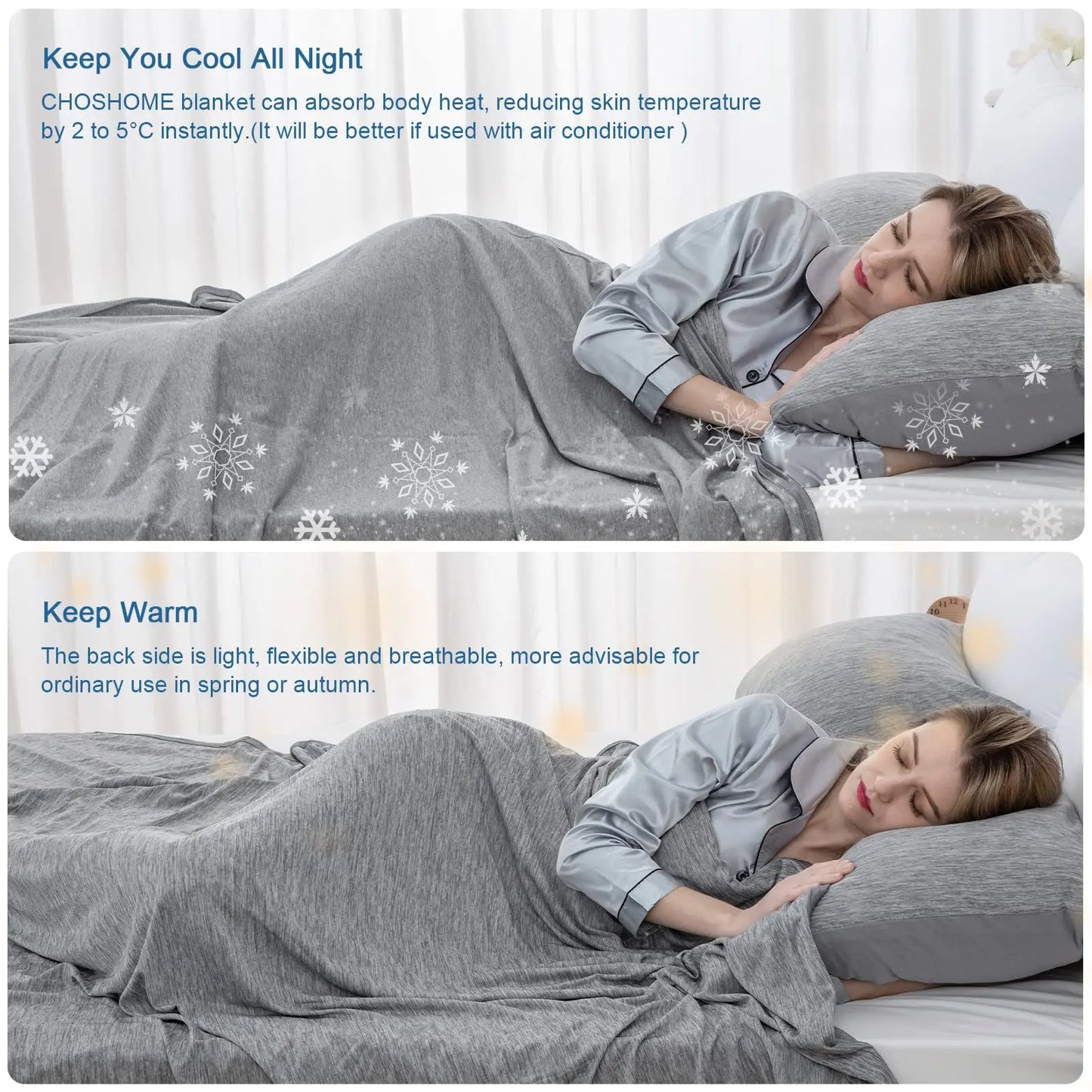 2023 New Cooling Blankets Smooth Air Condition Comforter Lightweight Summer Quilt Cool Feeling Fibre Skin-friendly Breathable
