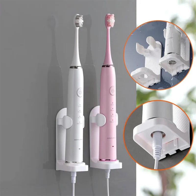 Electronic Toothbrush Holder Wall Mounted Adhesive Toothbrush Holders Toothbrush Organizer to Saving Space and Keep Drying