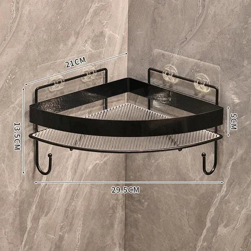 Gold Bathroom Storage Rack non punching tripod Wall Mounted Storage holder Shampoo shower gel storage rack Bathroom Accessories