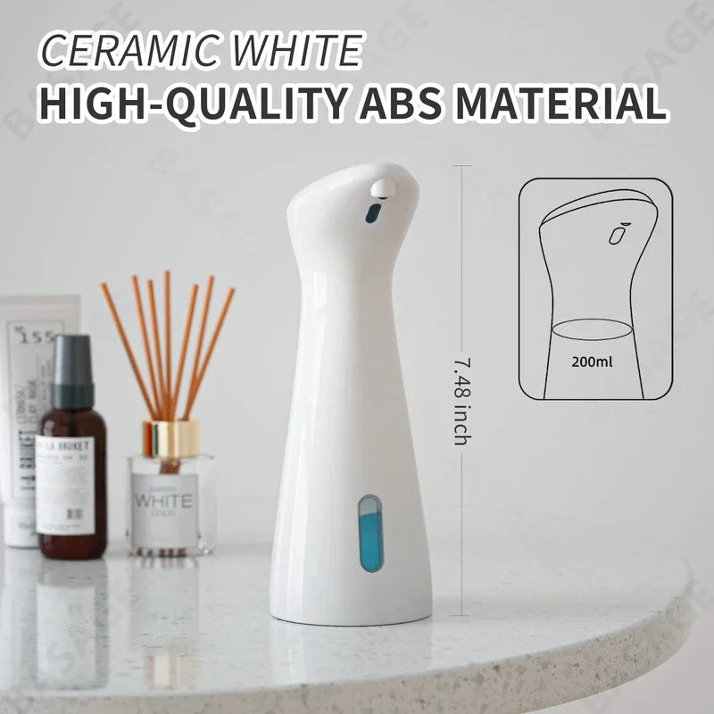 Automatic Sensor Soap Dispenser White High Quality Abs Waterproof Hand Soap Sensor Bathroom Smart Wash Handpiece