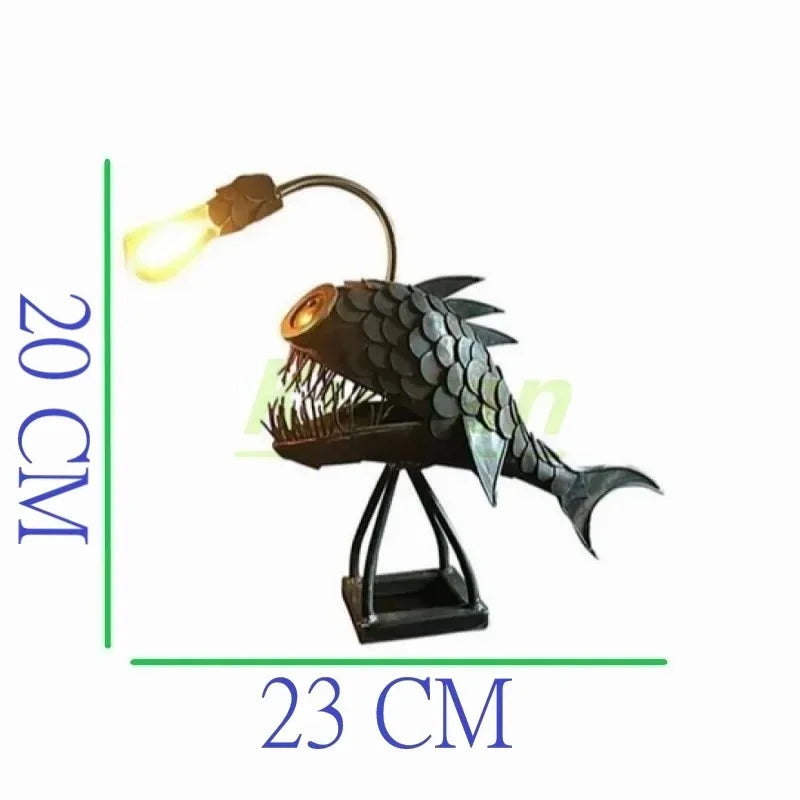 Modern Lantern Fish LED Table Lamps Bedroom Study Bedside Deep-sea Fish Desk Lamps Living Room Decor Pipa Fish Small Floor Lamp