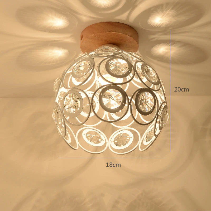 Modern Glass Ceiling Lamp Wooden Milk Glass Ceiling Lamp Metal Frame for Living Room Bedroom Dining Room Kitchen Hallway Foyer