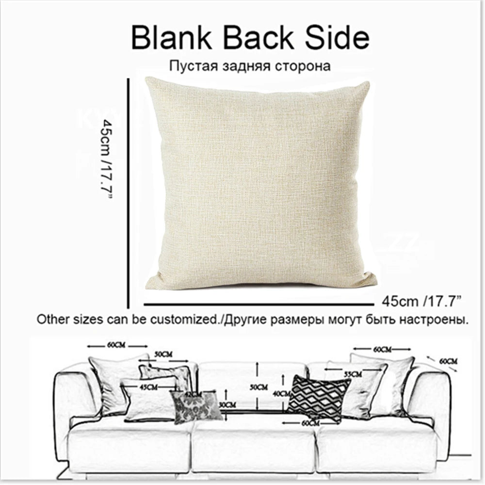Farm Animals Horse Cushion Cover 45x45cm Linen Pillow Case Luxury Home Sofa Decoration Pillowcase Double-sided Printing