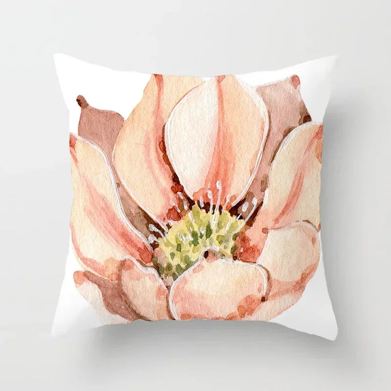 Tropical Cactus Tree Summer Flower Pattern Polyester Pad Home Decoration Car Sofa Throwing Pillow 40829