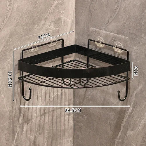Gold Bathroom Storage Rack non punching tripod Wall Mounted Storage holder Shampoo shower gel storage rack Bathroom Accessories