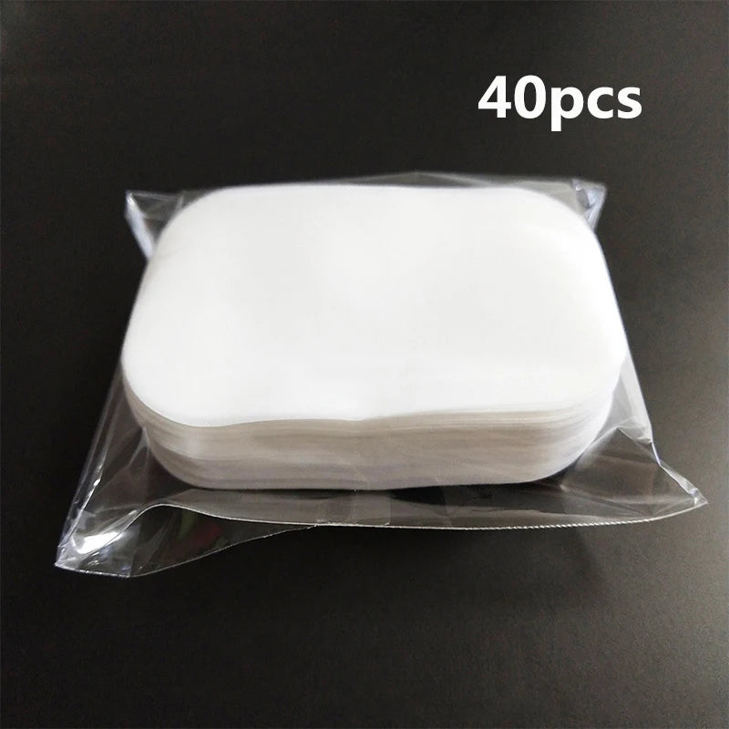 40/60/100 Pcs Soap Paper Portable Hand Washing Slice Sheets Bath Travel Scented Foaming Soap Bath Clean Soap Tablets Bathroom