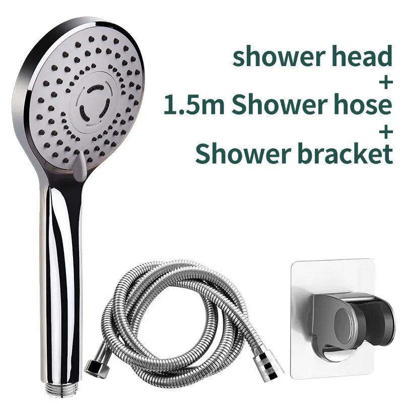 Bathroom Pressurized Hand Shower Package Accessories Shower Nozzle Large Water Output 5 Models Universal Adaptation Save Water