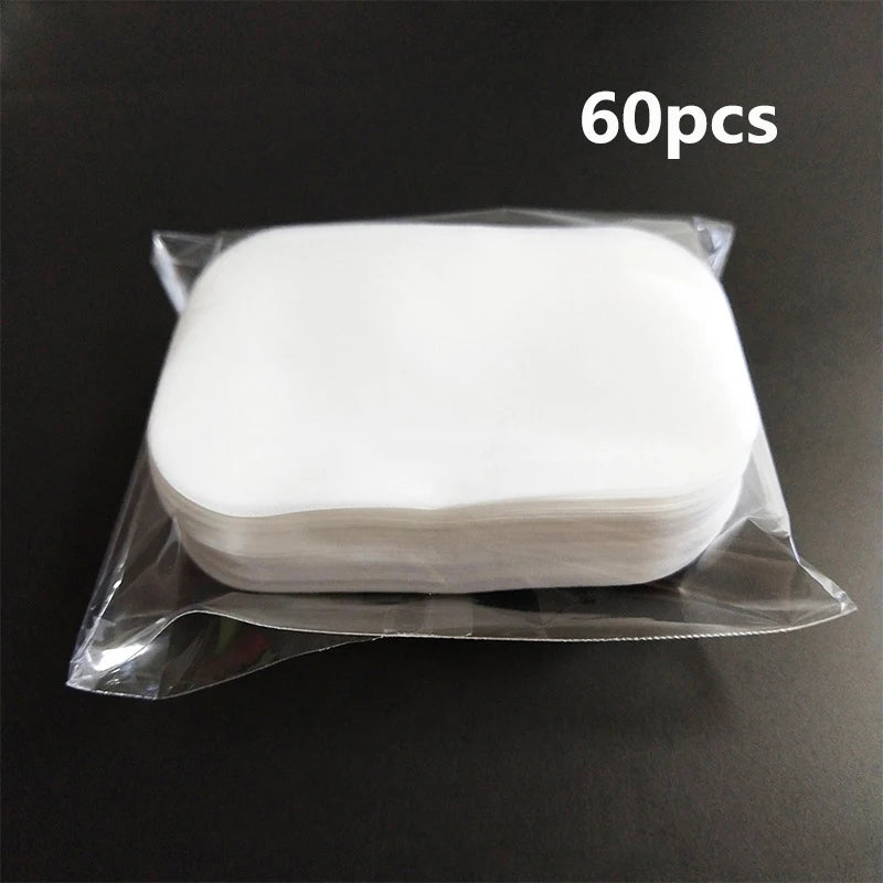 40/60/100 Pcs Soap Paper Portable Hand Washing Slice Sheets Bath Travel Scented Foaming Soap Bath Clean Soap Tablets Bathroom