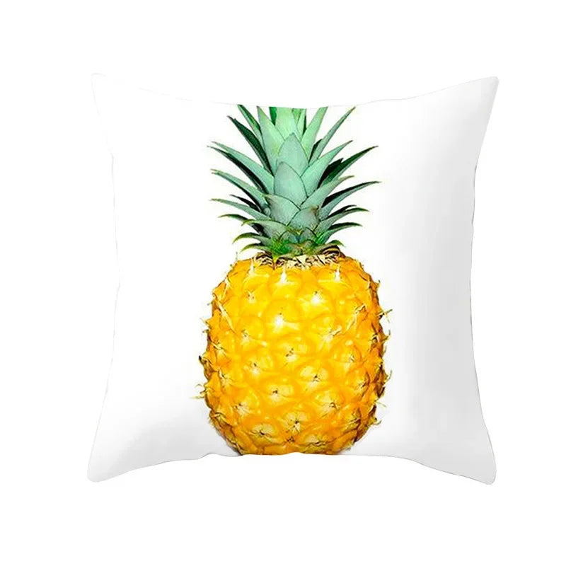 Lemon Pineapple Cushion Cover 45x45cm Summer Yellow Pillow Case Sofa Decoration Pillow Cover Geometric Striped Throw Pillowcase