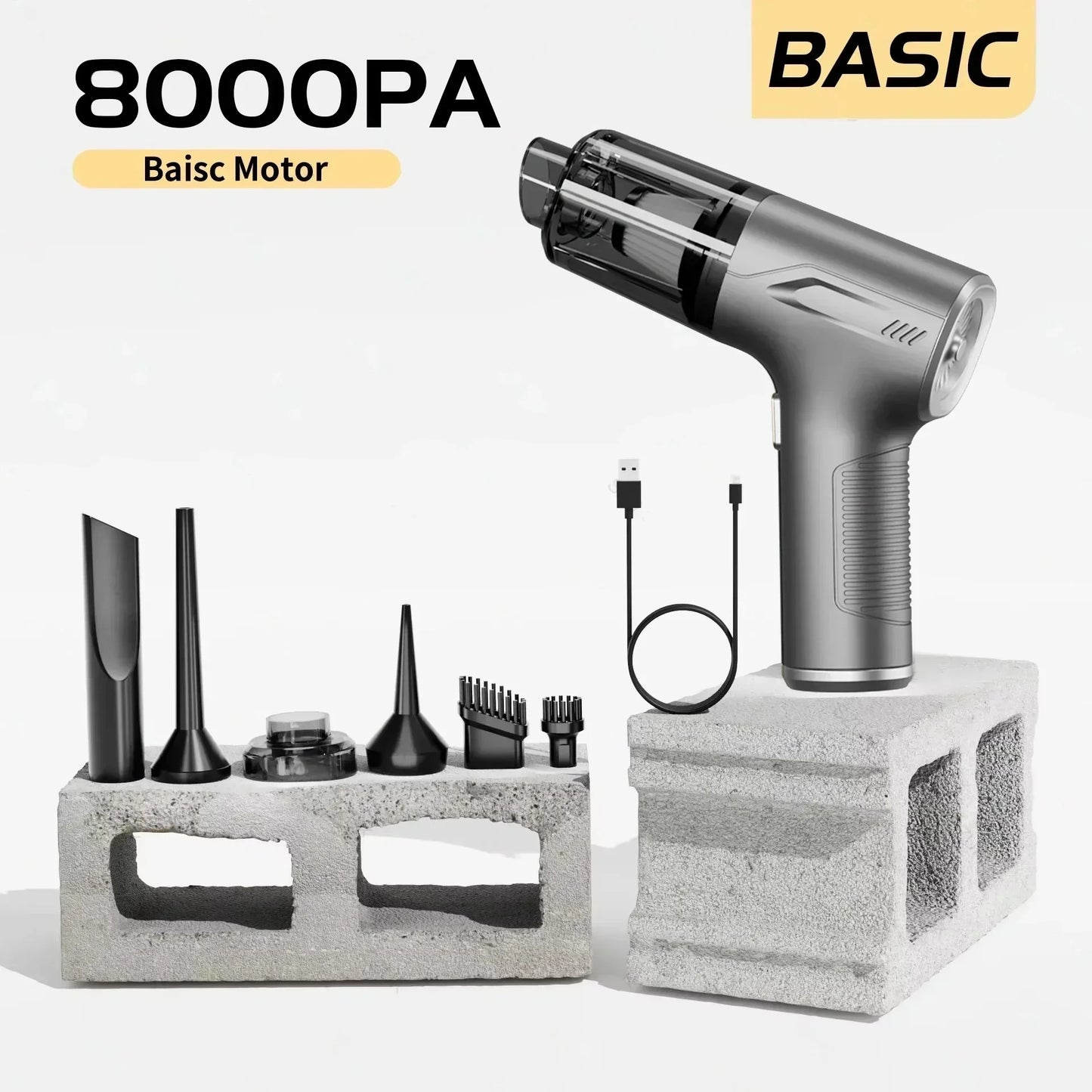 CENRR 98000PA Powerful Mini Car Vacuum Cleaner Cordless Wireless Car Cleaner HandHeld Portable Vacuum Cleaner Air Gun