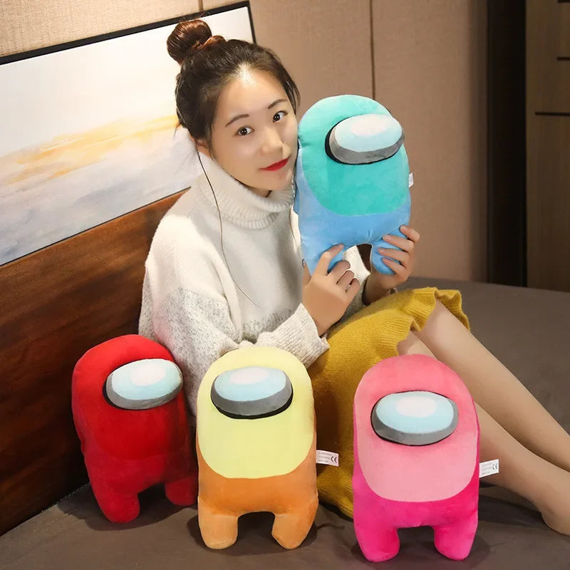 Cute Plush Body Pillow Funny Amongs Stuffed Throw Pillow Soft Comfortable Sleeping Back Cushion Home Decoration Sofa Accessories