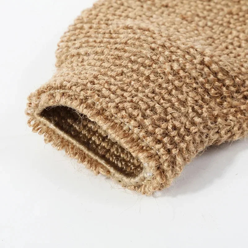 Ramie Jute Bath Towel Shower Towel Back Body Exfoliating Belt Shower Scrubber For Body Cleaning Bathroom Shower Strap