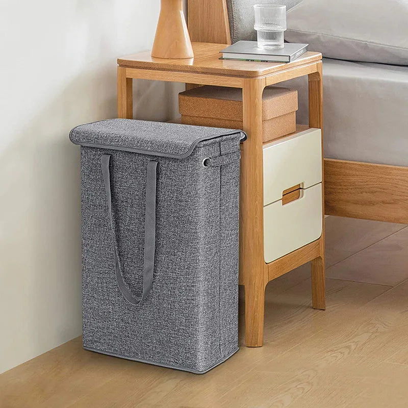 45L Large Capacity Covered Laundry Basket, Detachable Hand-held Dirty Clothes Basket, Waterproof Dirty Laundry Collection