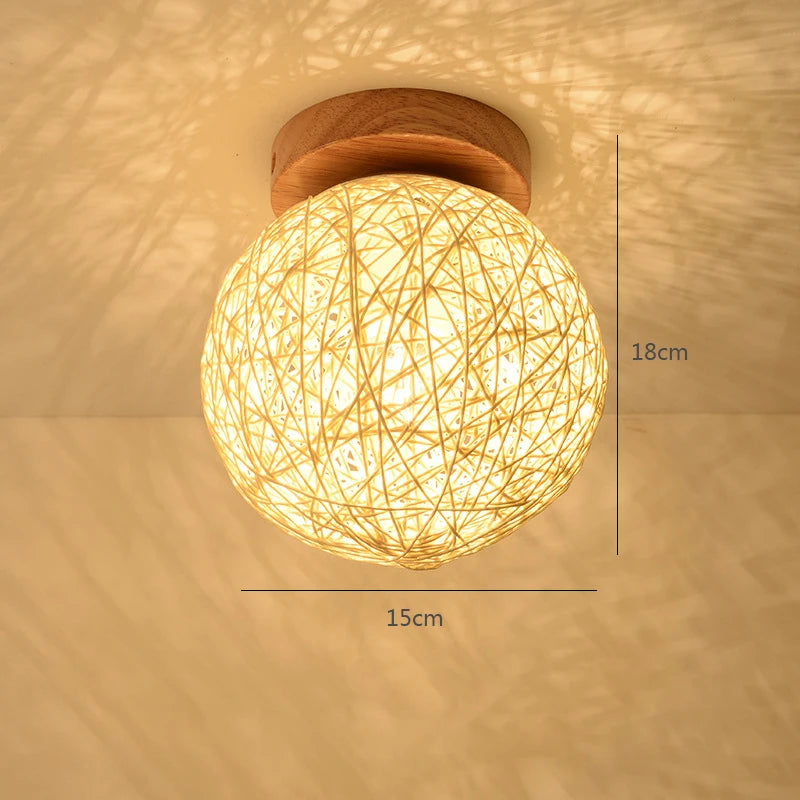 Modern Glass Ceiling Lamp Wooden Milk Glass Ceiling Lamp Metal Frame for Living Room Bedroom Dining Room Kitchen Hallway Foyer