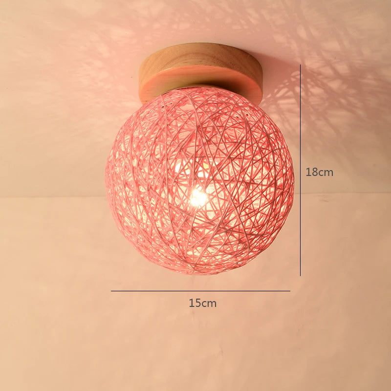 Modern Glass Ceiling Lamp Wooden Milk Glass Ceiling Lamp Metal Frame for Living Room Bedroom Dining Room Kitchen Hallway Foyer