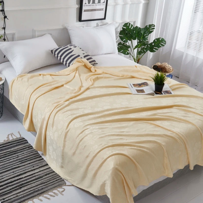 100% Bamboo Fiber Cooling Blanket for Summer Duvet Pure Natural Plant Skin-friendly Comforter Soft Breathable Cool Quilt Durable