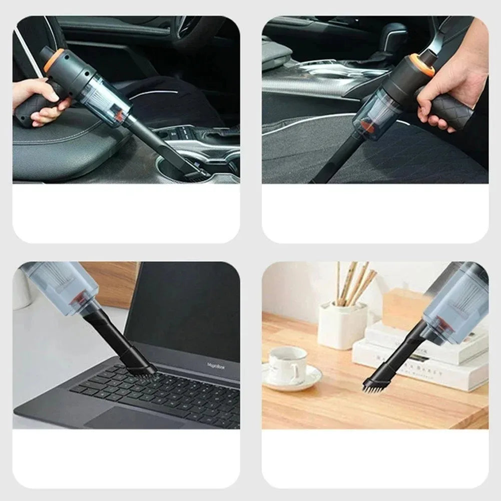 9000Pa Wireless Car Vacuum Cleaner USB Charging 1200mAh Portable Cleaning Appliance Mini Wet and Dry Vacuum Cleaner Household