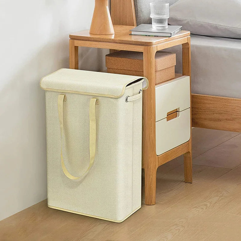 45L Large Capacity Covered Laundry Basket, Detachable Hand-held Dirty Clothes Basket, Waterproof Dirty Laundry Collection