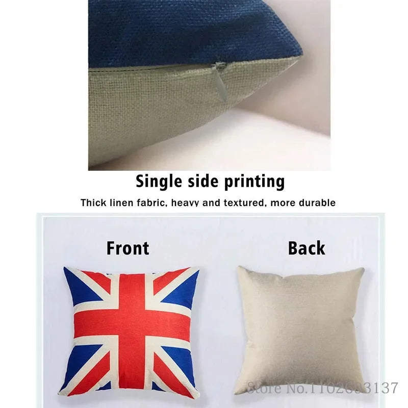 1/4pc Vibrant Summer Starfish and Shell Cushion Cover Linen Fabrics Throw Pillow Covers Home Living Room Sofa Party Decorative
