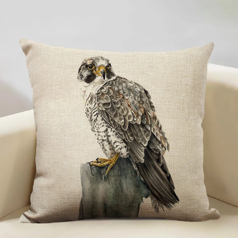 Lovely Animal Owl Cushion Cover 45x45cm Linen Pillow Case Sofa Pillowcase Suitable for All Kinds of Occasions Bar Decoration