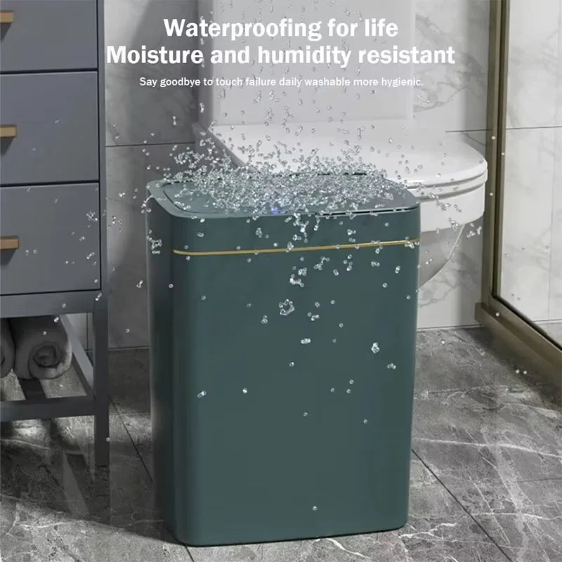 2025 New 15L Smart Trash Can Automatic Touchless Smart Sensor Sensing Trash Can Waterproof Bathroom Kitchen Bedroom Trash Can.